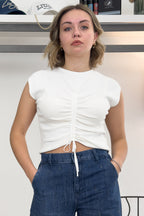Maglia con arriccio coulisse sul davanti EMME