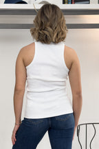 Top canotta con mini logo LIU JO