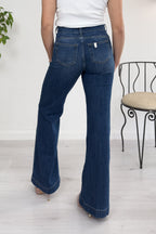 Jeans flare a vita alta con bottoni LIU JO