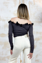 Body-Top con rouche EMME - Testa di moro
