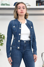 Giacca in denim con bottoni logati LIU JO