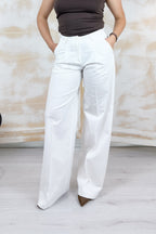Pantalone straight MANILA GRACE - Bianco ottico
