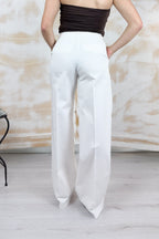 Pantalone straight MANILA GRACE - Bianco ottico