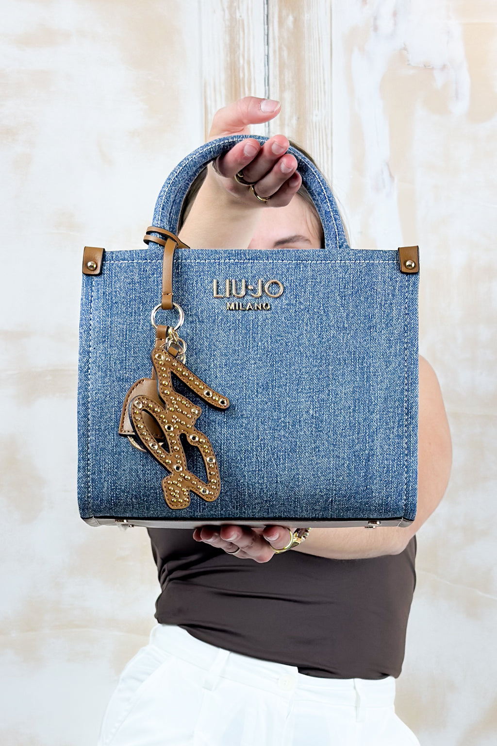 Borsa piccola quadrata in denim  LIU JO - Light denim