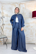 Camicia in chambray con colletto gioiello LIU JO