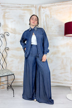 Camicia in chambray con colletto gioiello LIU JO
