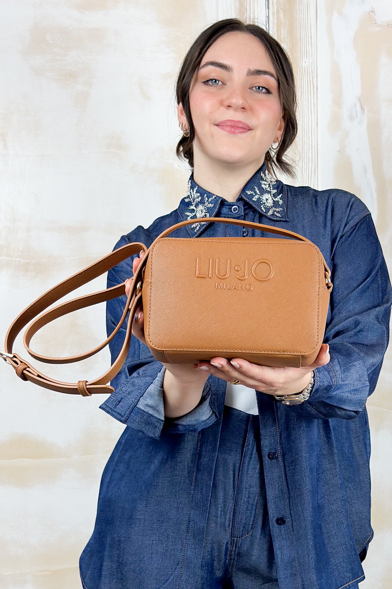 Borsa a tracolla piccola in saffiano LIU JO - Sequoia