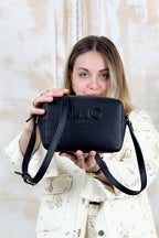 Borsa a tracolla piccola in saffiano LIU JO - Nero
