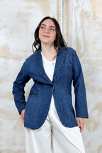 Camicia in denim con pizzo LIU JO - Den.Blue lt.lace was