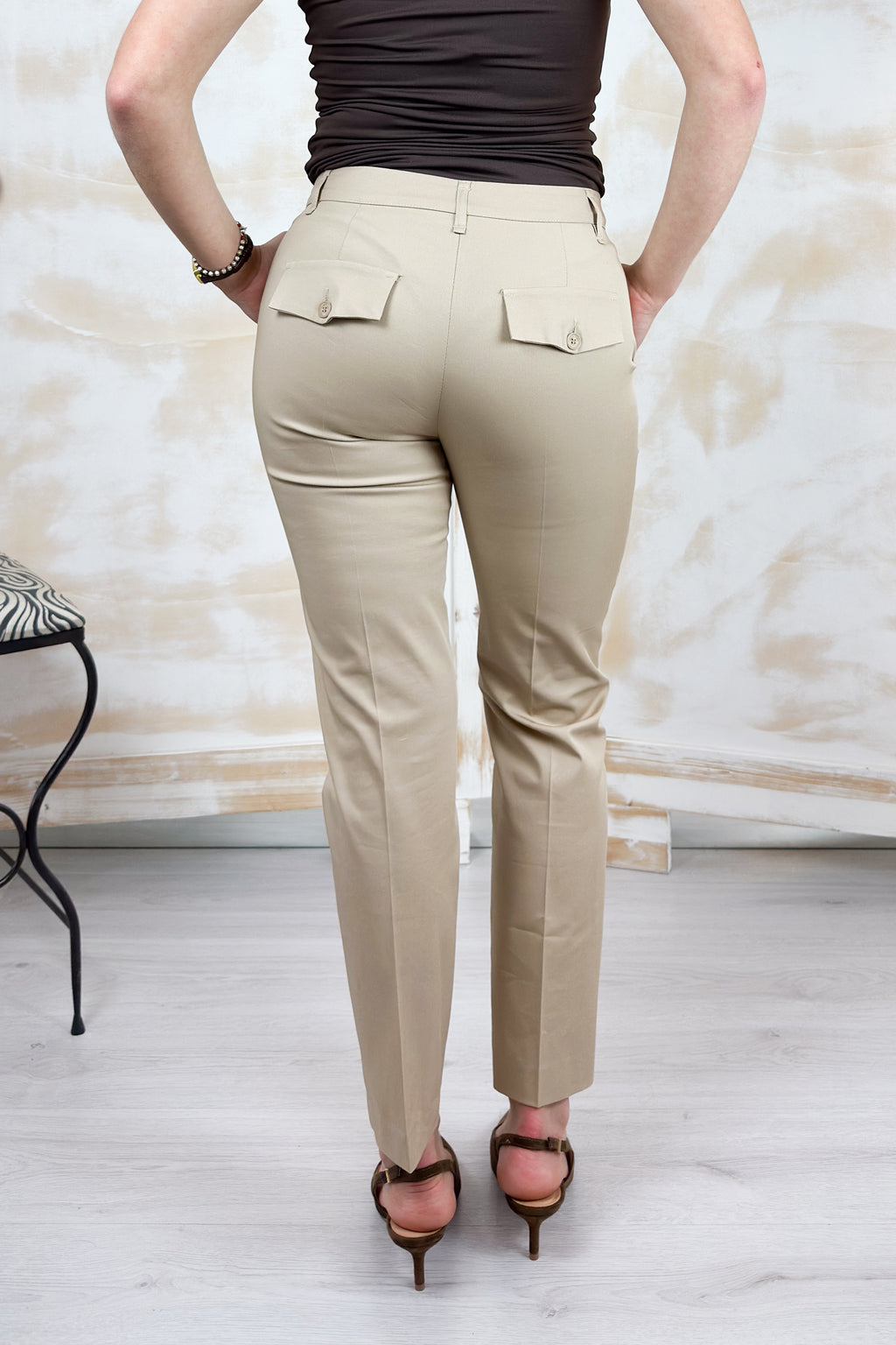 Pantalone New York in popeline MANILA GRACE - Corda
