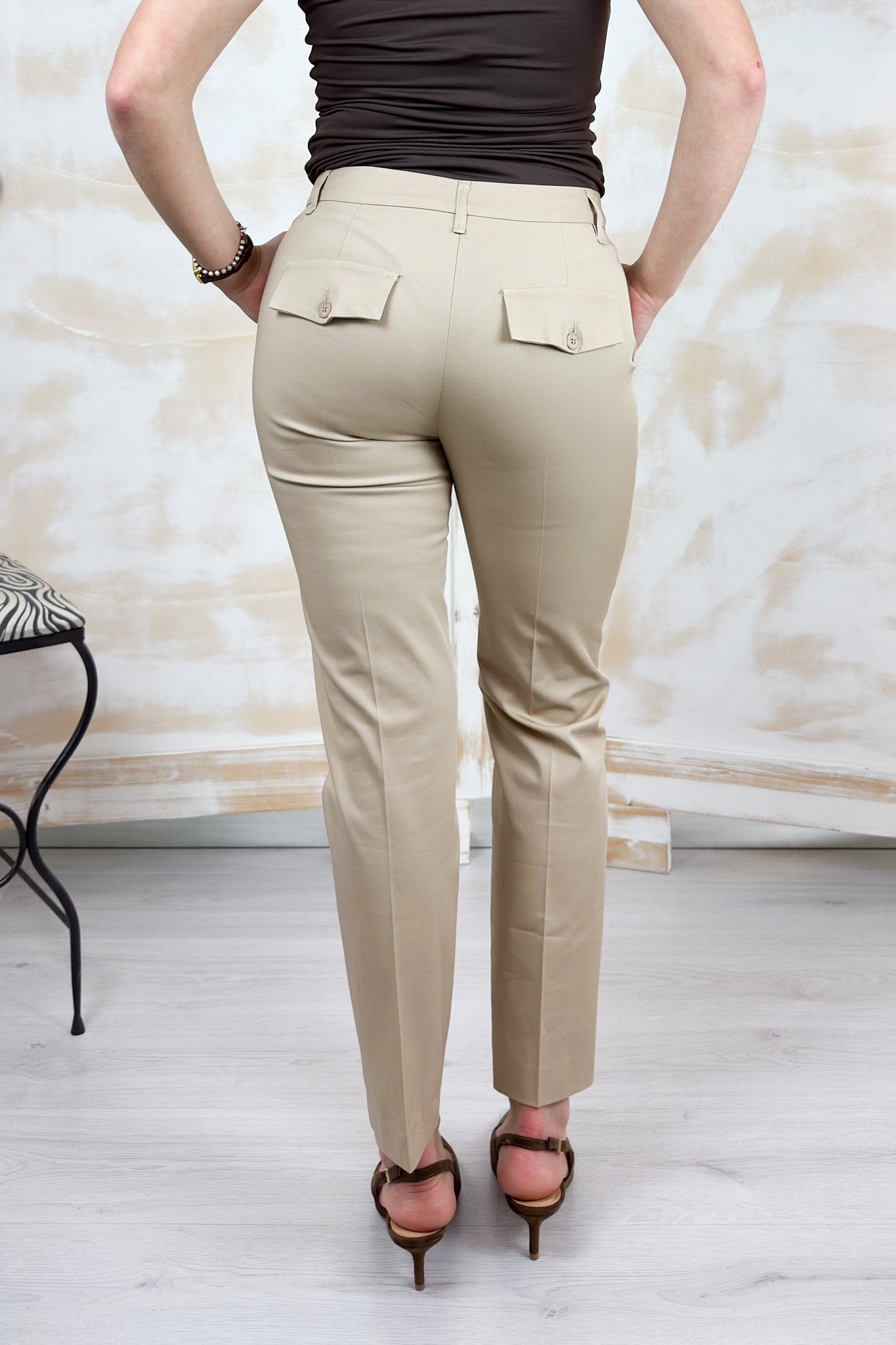 Pantalone New York in popeline MANILA GRACE - Corda
