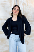 Cardigan e canotta in jersey lurex EMME - Blu