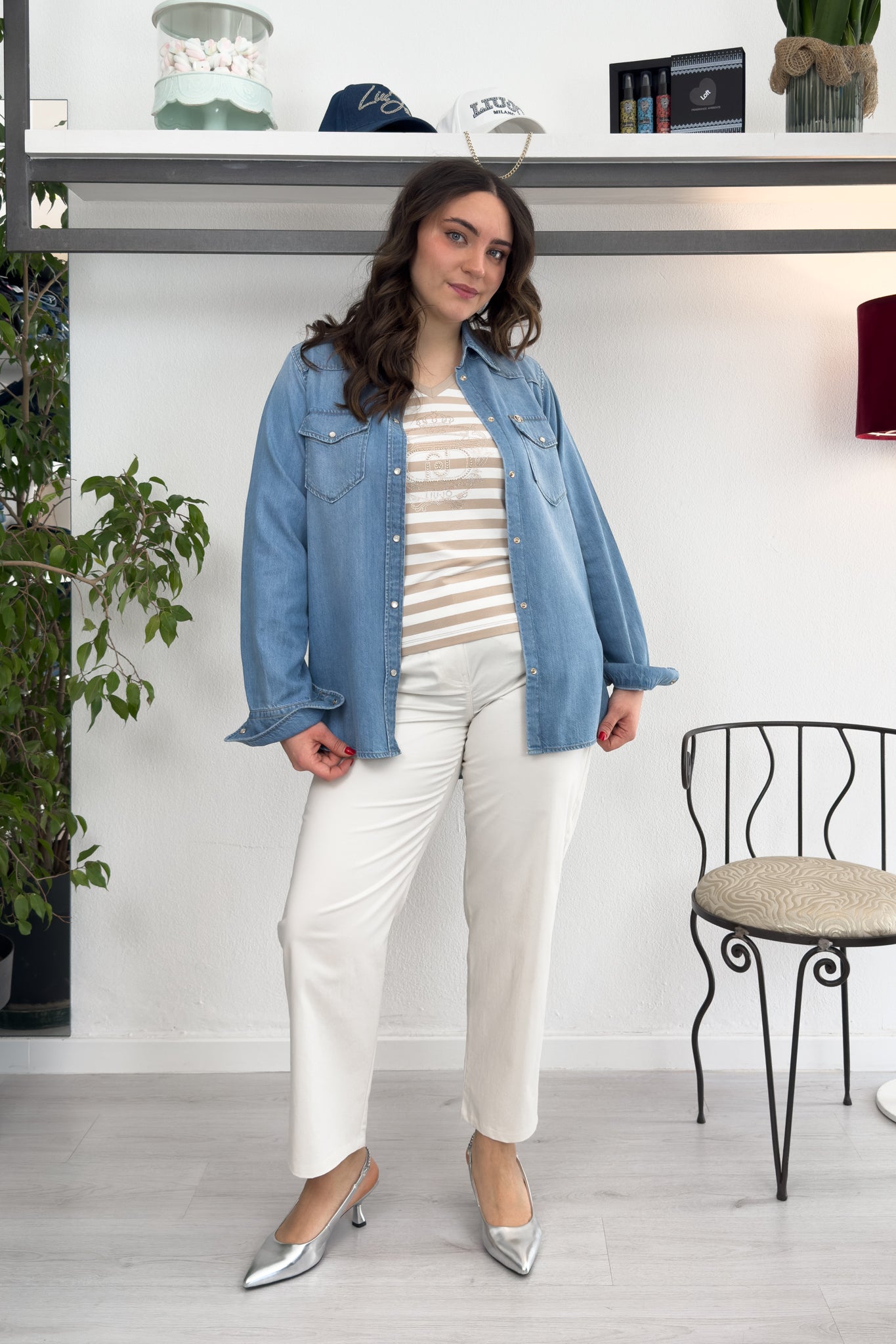 Camicia in denim dritta LIU JO