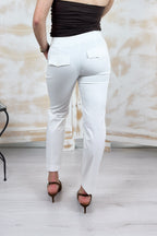 Pantalone New York in popeline MANILA GRACE - Bianco ottico