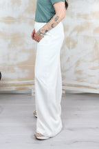 Pantaloni flare in scuba LIU JO - White milk