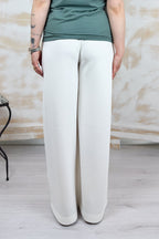 Pantaloni flare in scuba LIU JO - White milk