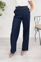 Pantalone in denim stretch trattato EMME