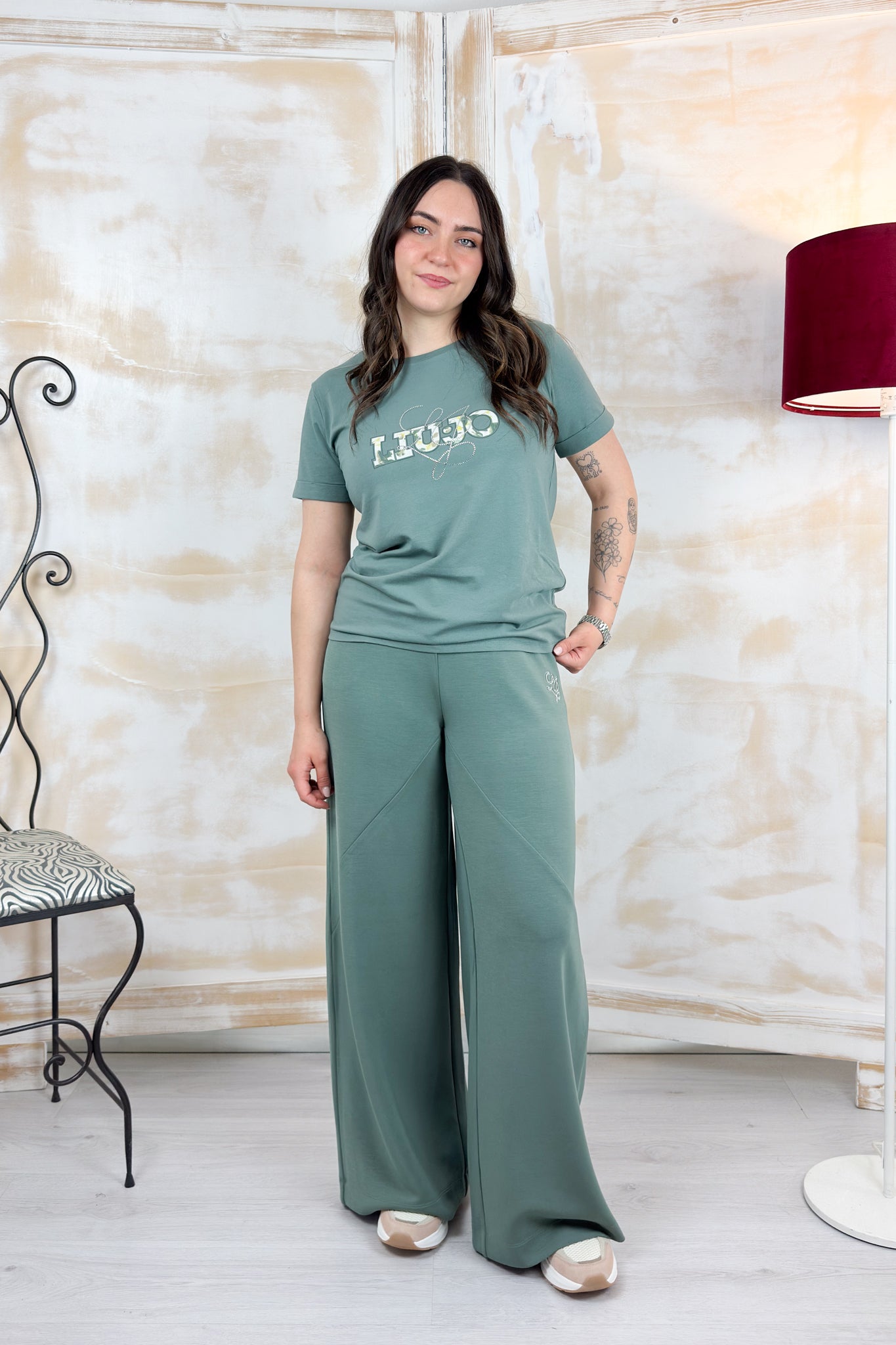 Pantaloni flare in scuba LIU JO - Military