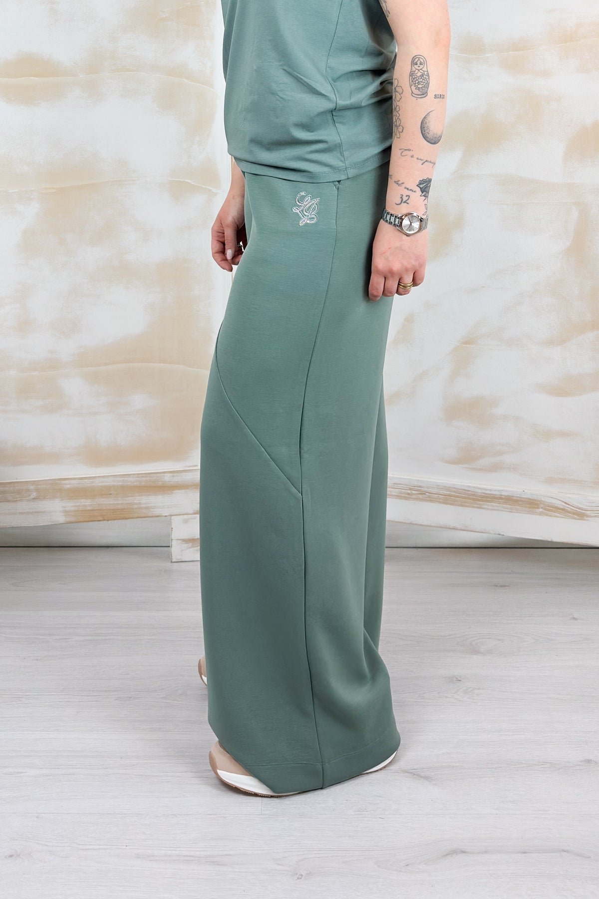 Pantaloni flare in scuba LIU JO - Military