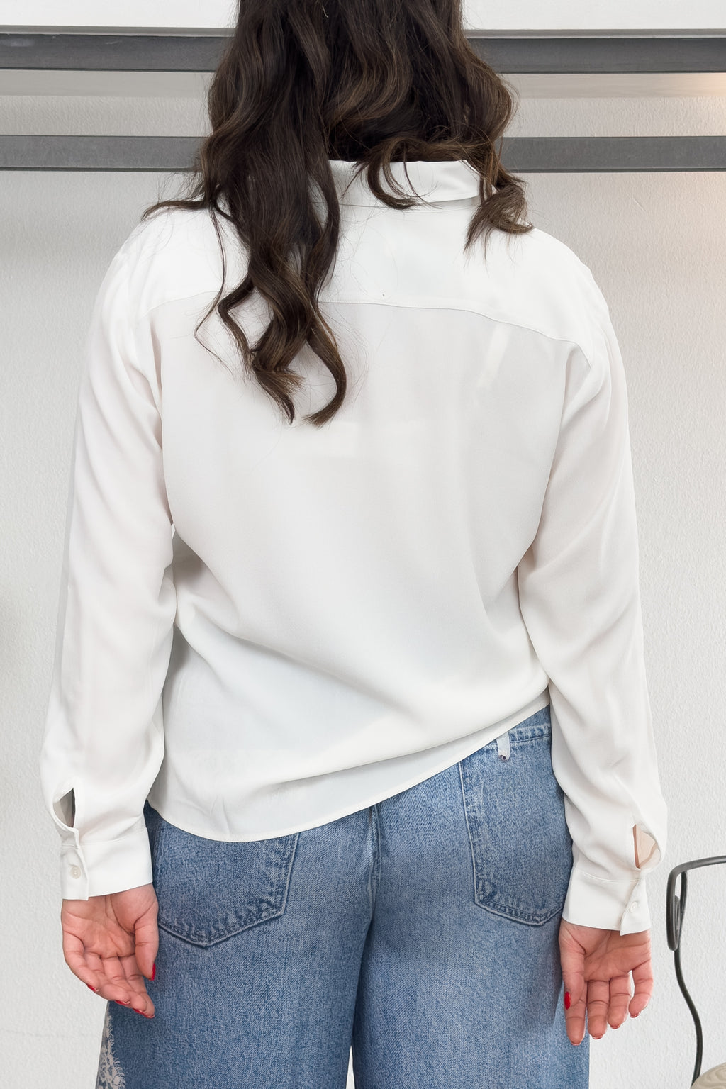Blusa a polo in misto seta EMME