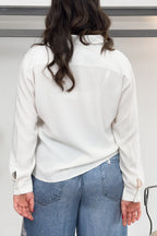 Blusa a polo in misto seta EMME