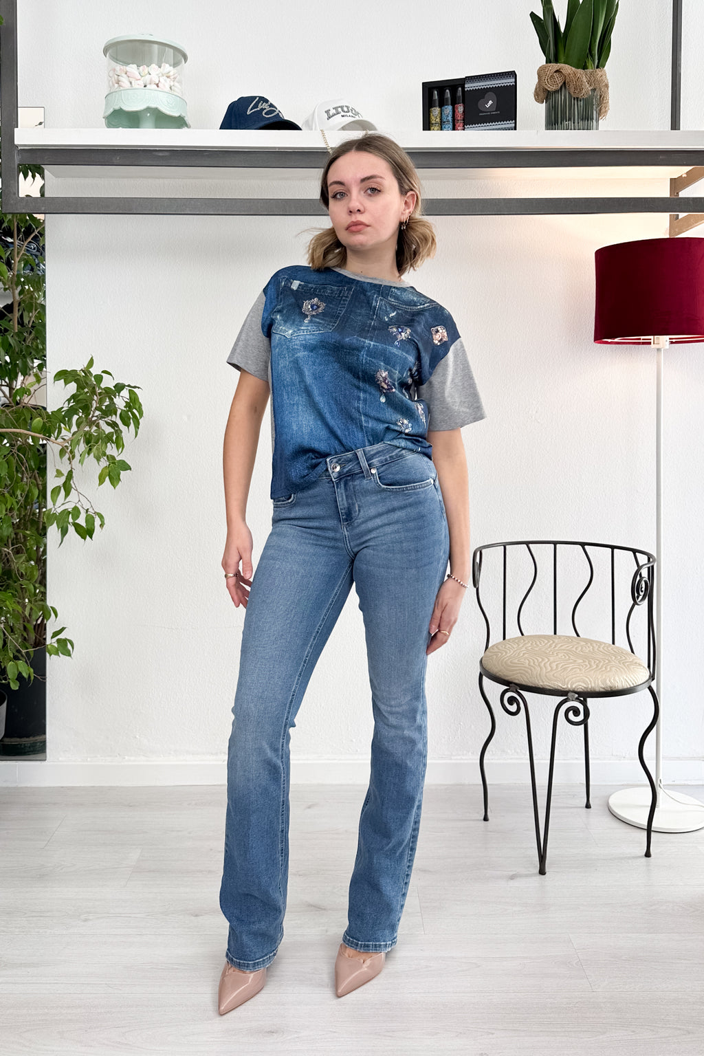 Jeans bootcut a vita regolare LIU JO