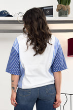 T-SHIRT con maniche in popeline Over LIU JO