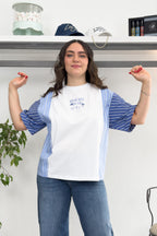 T-SHIRT con maniche in popeline Over LIU JO
