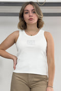 Canotta a costine in cotone stretch EMME