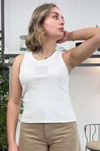 Canotta a costine in cotone stretch EMME