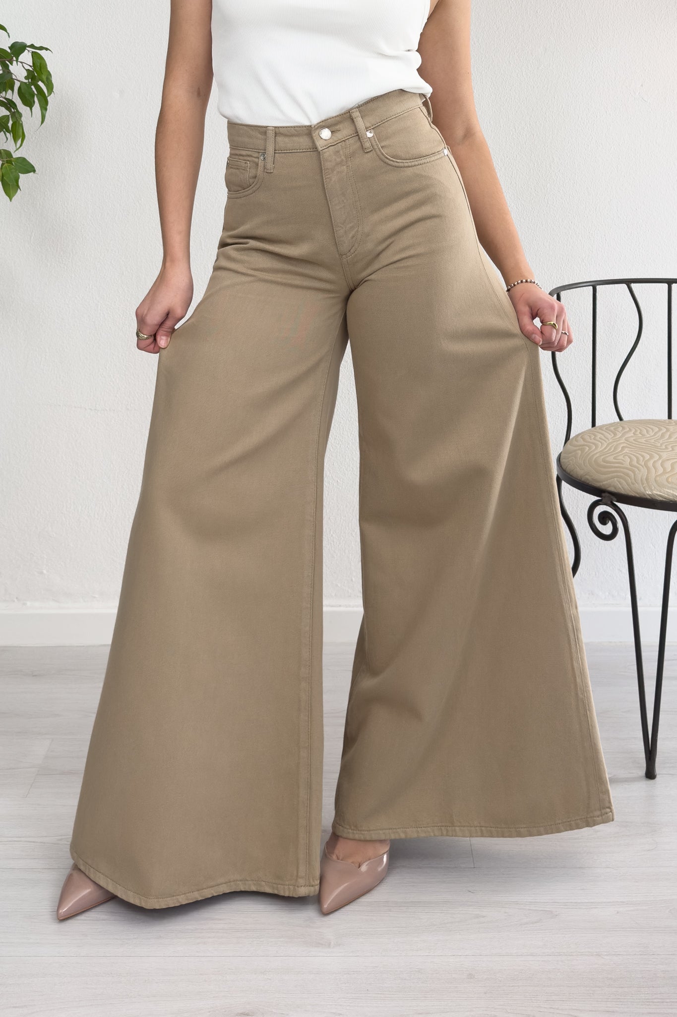 Pantaloni super flare a vita alta LIU JO