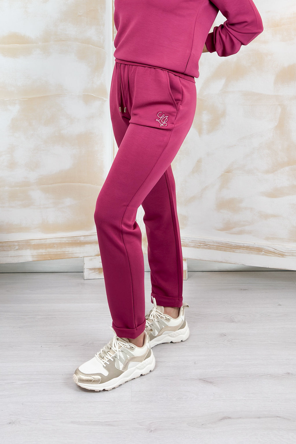 Pantaloni jogging scuba LIU JO - Amarena