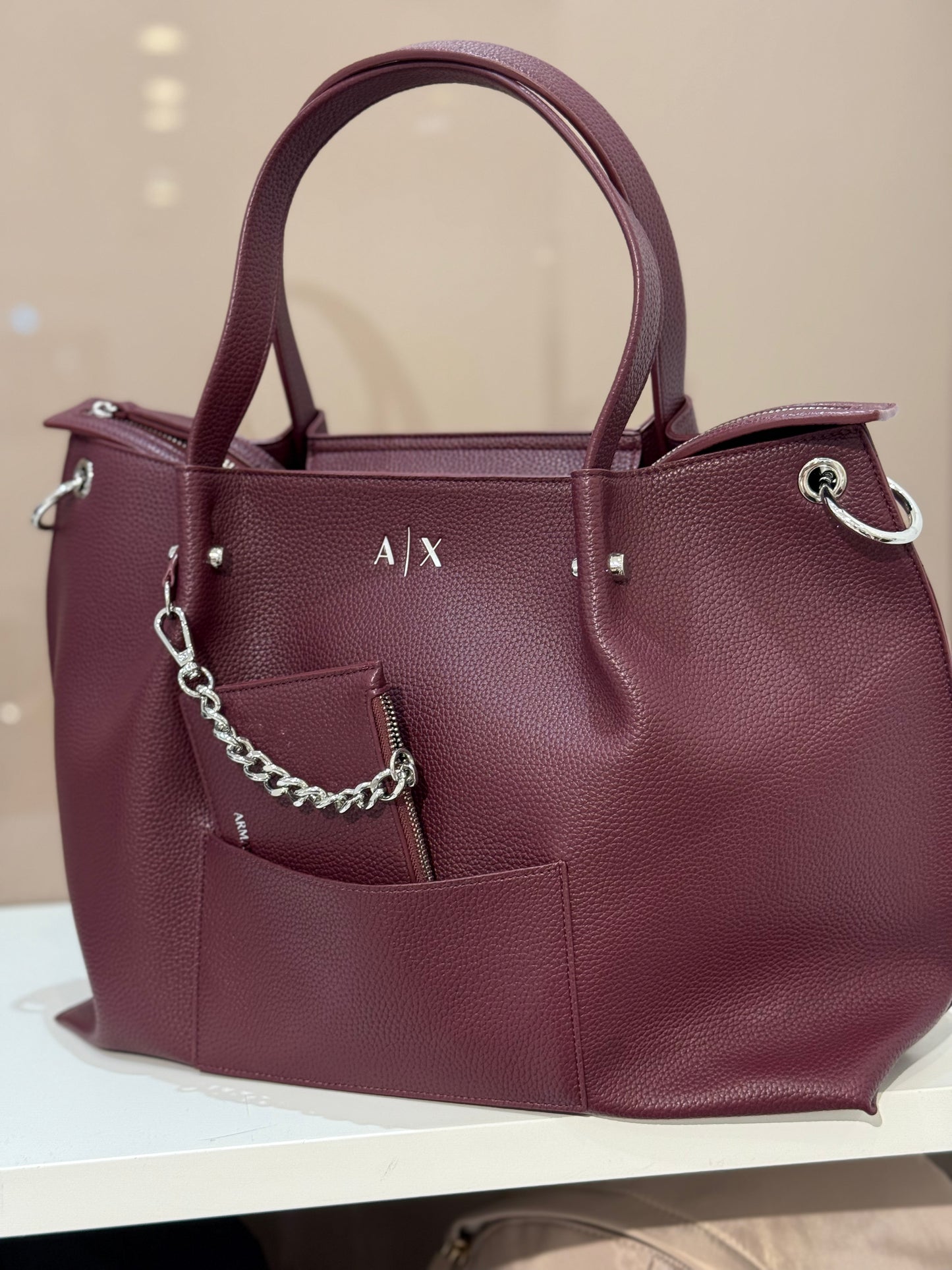 Borsa shopper con pochette Armani Exchange