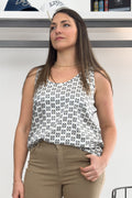 Canotta in twill stampato EMME