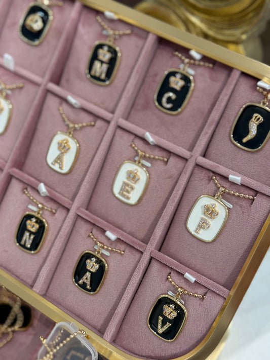 Collana "PIASTRINE" con lettere e simboli