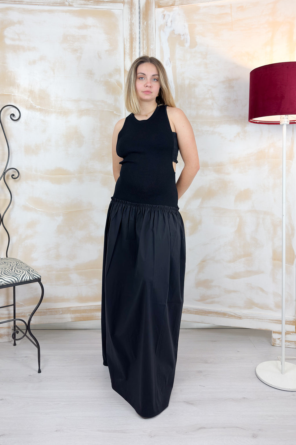 Abito lungo con cut-out LIU JO - Black