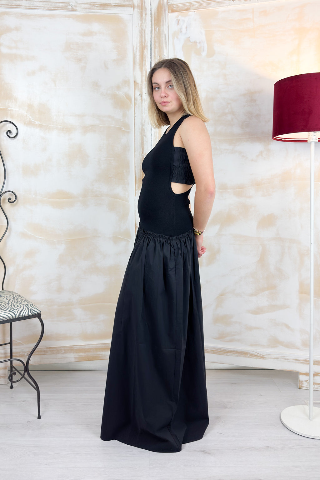 Abito lungo con cut-out LIU JO - Black