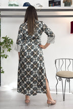 Abito chemisier in twill stampato EMME