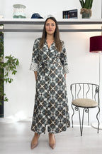 Abito chemisier in twill stampato EMME