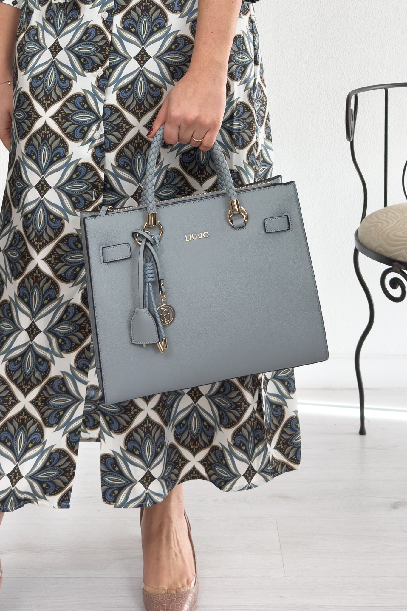 Borsa satchel media con charms LIU JO