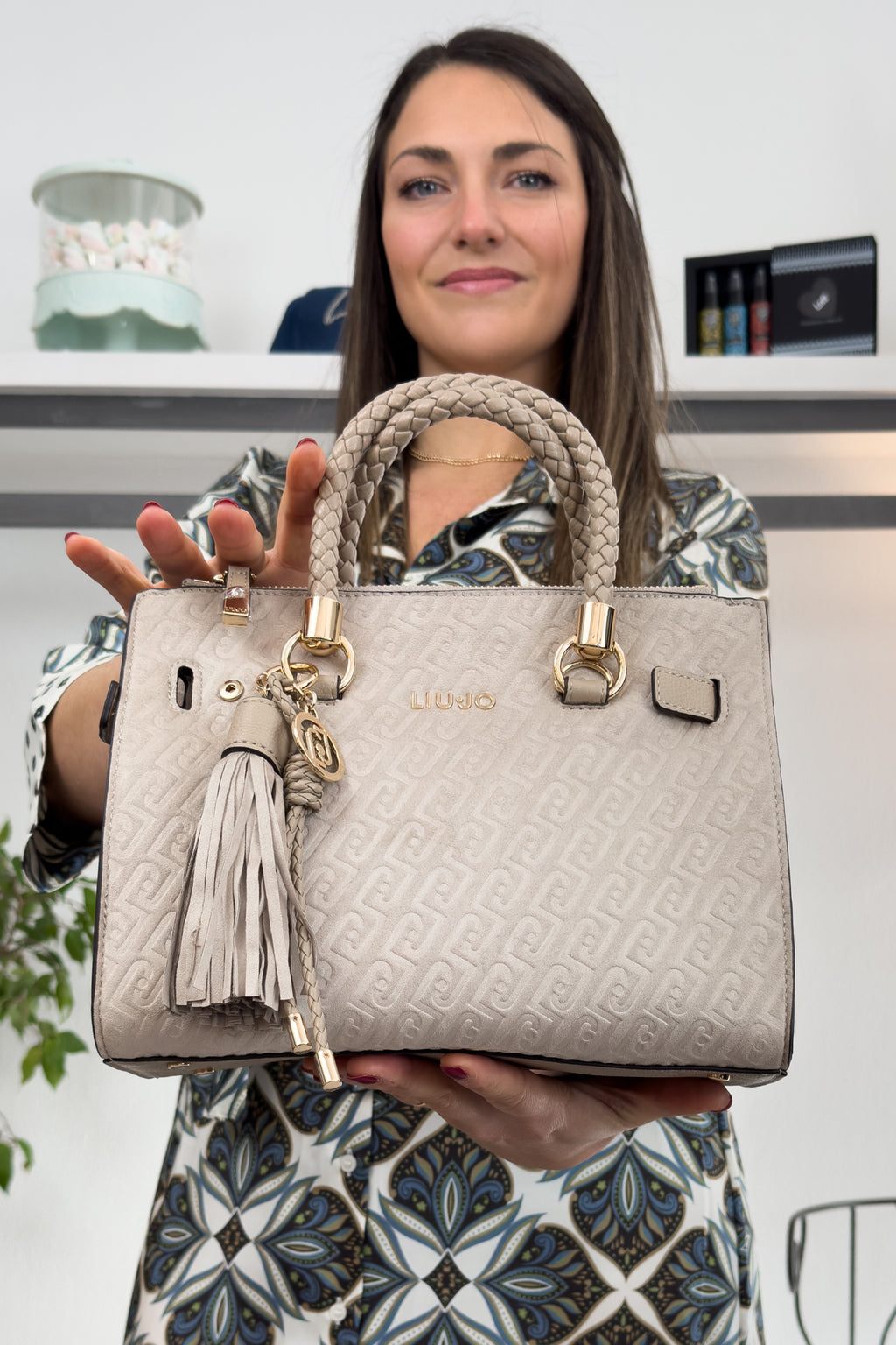 Borsa satchel piccola logata LIU JO