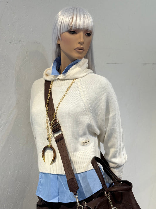 Maglia con cappuccio Armani Exechenge
