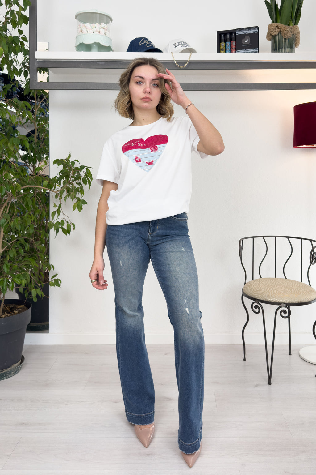 T-shirt con stampa LIU JO