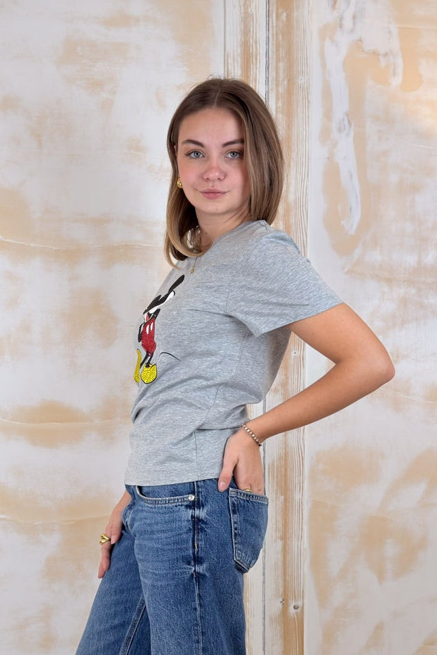 T-shirt slim fit stampa Topolino LIU JO