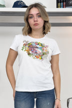 T-shirt con stampa resort LIU JO