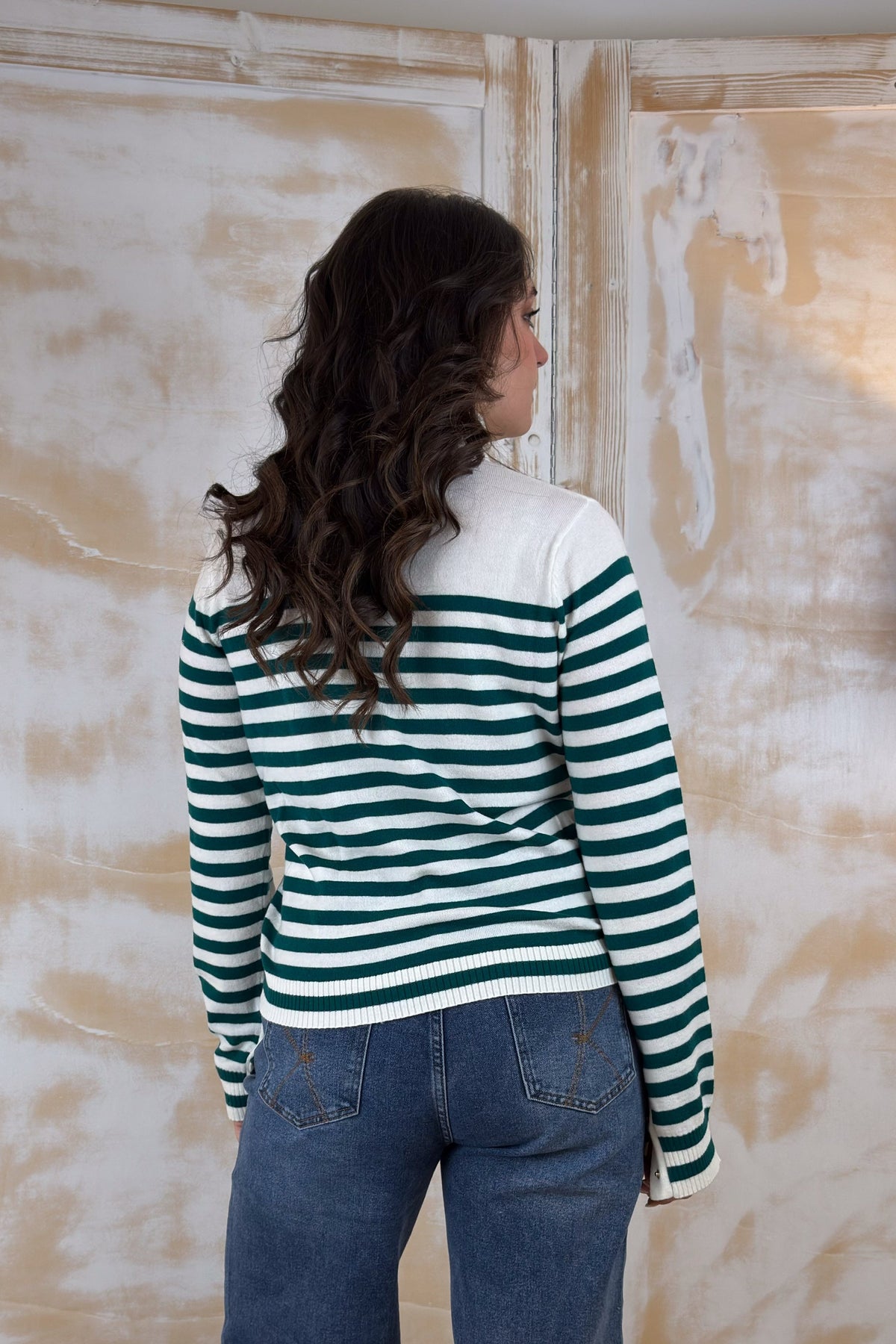 Maglia collo alto in lana con ricamo LIU JO