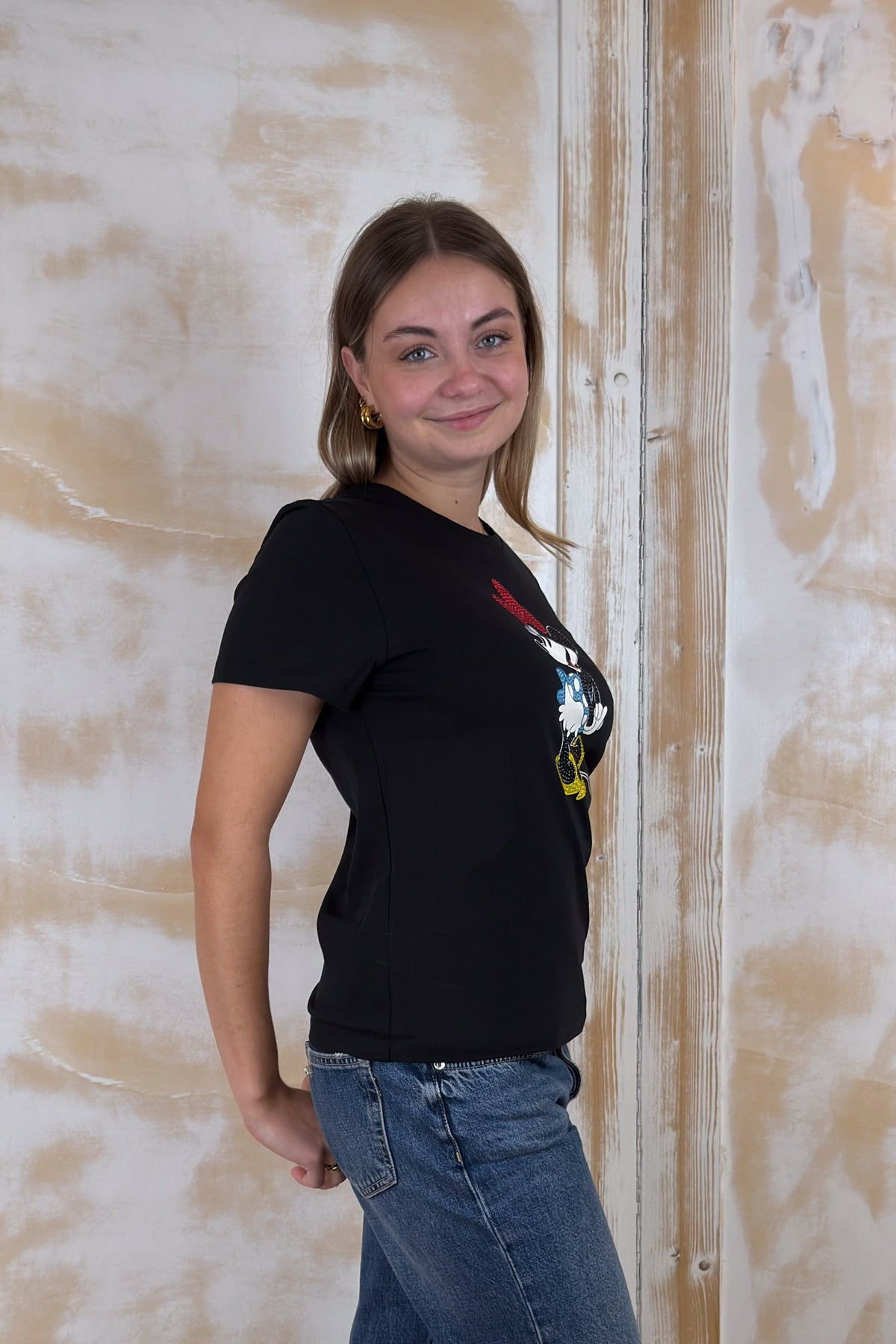 T-shirt slim fit stampa Topolino LIU JO
