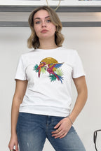 T-shirt con stampa e applicazioni LIU JO