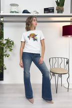 T-shirt con stampa e applicazioni LIU JO