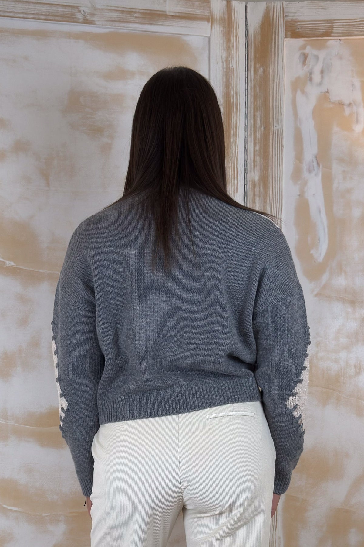 Maglia con dettagli in ciniglia EMME